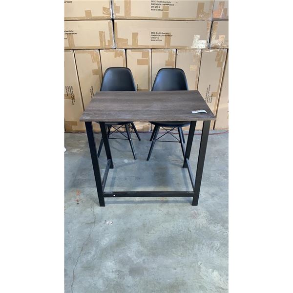 SMALL BLACK DESK WITH 2 CHAIRS