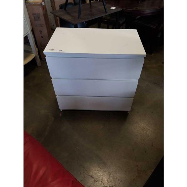 WHITE 3 DRAWER SOFT CLOSE DRESSER