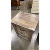 Image 8 : PAIR OF WOODWORKS "HARTLEY BAY" 3 DRAWER NIGHTSTANDS - CANADIAN BUILT, WEATHERED GREY STAIN, EXCELLE
