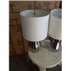 Image 2 : PAIR OF SHADOW GLASS TABLE LAMPS