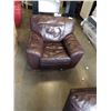 Image 1 : BROWN LEATHER ARM CHAIR