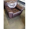 Image 3 : BROWN LEATHER ARM CHAIR