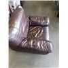 Image 4 : BROWN LEATHER ARM CHAIR