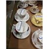 Image 2 : 6 CHINA CUPS AND SAUCERS WITH CHINA BOWL ANS STAND
