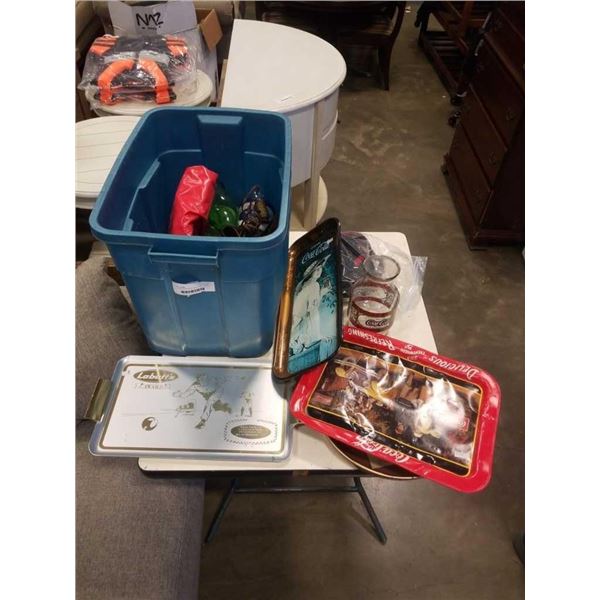 TOTE OF ASSORTED COCA COLA COLLECTIBLES