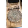 Image 3 : CARVED FOLDING STOOL AND HIPPO BASE/PLANT HOLDER