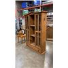 Image 2 : RUSTIC PINE GLASS DOOR CABINET, GOOD CONDITION