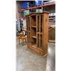 Image 2 : RUSTIC PINE GLASS DOOR CABINET, GOOD CONDITION