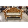 Image 1 : REPRODUCTION HAND CARVED PINE BENCH