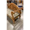 Image 2 : REPRODUCTION HAND CARVED PINE BENCH