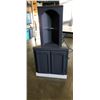 Image 1 : HAND CRAFTED SOLID WOOD CORNER UNIT WITH GLASS SHELF