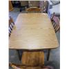 Image 8 : DINING TABLE WITH LEAF AND 4 PRESSBACK CHAIRS