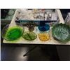 Image 2 : LOT OF ANTIQUE SERVING DISHES, COCA COLA GLASS BOTTLE, MEAT GRINDER ETC