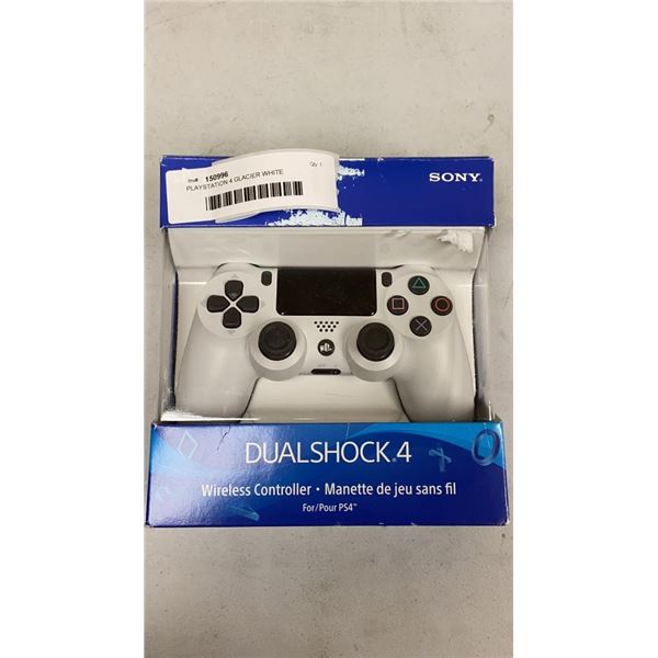 PLAYSTATION 4 GLACIER WHITE DUALSHOCK CONTROLLER - TESTED AND WORKING