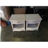 Image 1 : PAIR OF WICKER NIGHTSTANDS