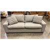 Image 1 : STYLUS "CANNON" QUEEN SIZE SOFA BED - CANADIAN MADE, SOLID WOOD FRAME, FEATHER DOWN SEAT AND BACK W/