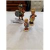 Image 1 : 3 ANTIQUE W. GERMAN GOEBEL HUMMEL FIGURINES  ALL ARE STAMPED, NO CHIPS OR CRACKS