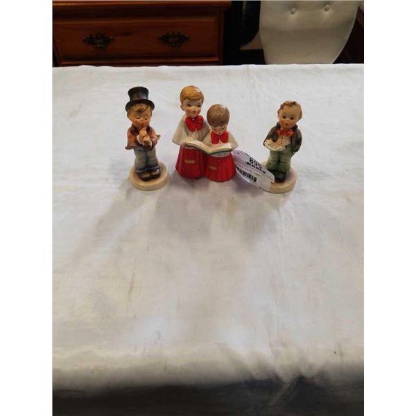 3 ANTIQUE W. GERMAN GOEBEL HUMMEL FIGURINES  ALL ARE STAMPED, NO CHIPS OR CRACKS