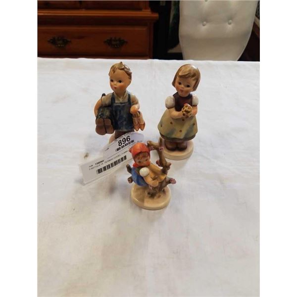 3 ANTIQUE W. GERMAN GOEBEL HUMMEL FIGURINES  ALL ARE STAMPED, NO CHIPS OR CRACKS