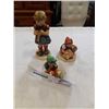 Image 1 : 3 ANTIQUE W. GERMAN GOEBEL HUMMEL FIGURINES  ALL ARE STAMPED, NO CHIPS OR CRACKS