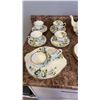 Image 3 : ROYAL ALBERT DOGWOOD DINNERWARE - 6 PLATES, 4 TEACUPS AND SAUCERS, SALT AND PEPPER SHAKERS, CREAM AN