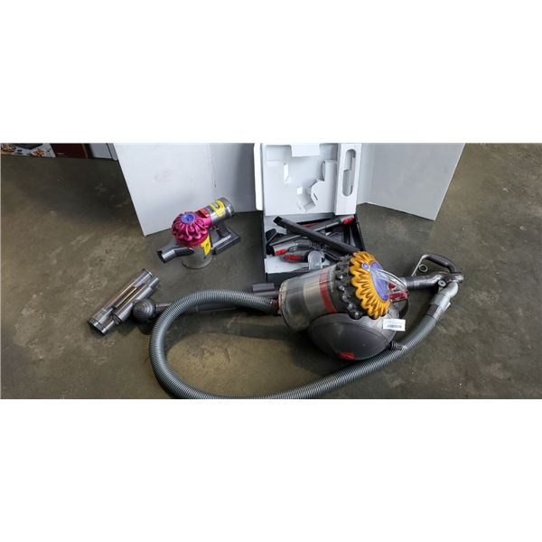 LOT OF DYSON VACUUMS FOR PARTS OR REPAIR