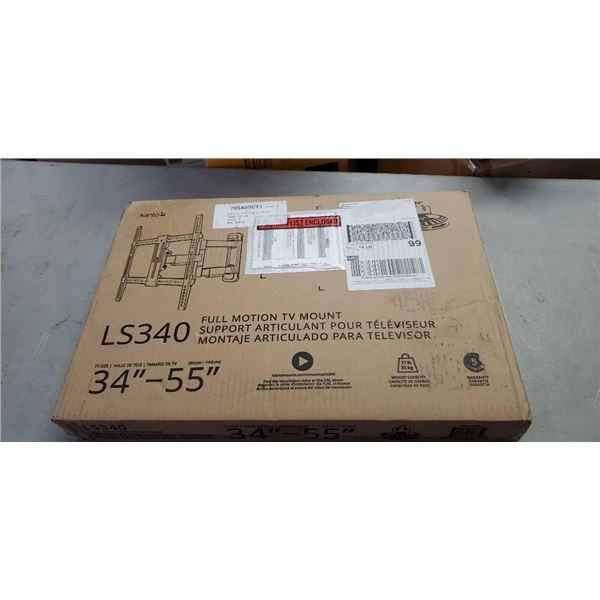 KANTO LS340 34-55 INCH FULL MOTION TV WALL MOUNT  RETAIL $100