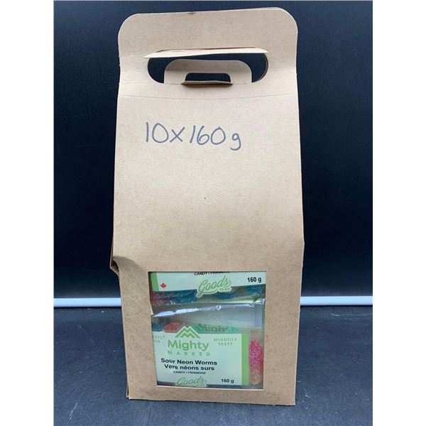 Sour Neon Worms Candy (10 x 160g)