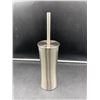 Image 1 : Brushed Nickel Toilet Brush and Holder