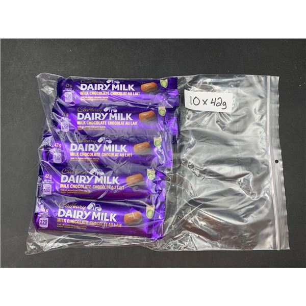 Cadbury Dairy Milk Chocolate Bars (10 x 42g)