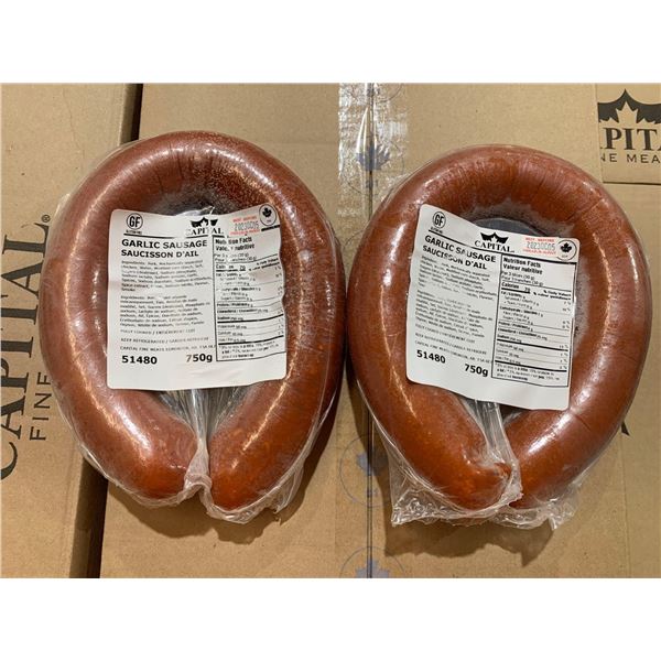 FROZEN Capital meat Gluten Free Garlic Sausage 2x750g