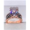 Image 1 : Ladies Rose .925 Silver 1.20 Carat Brilliant Cut Solitaire Engagement Style Bezel Set Ring