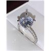 Image 2 : Vera Wang Styled 1.0 Carat Brilliant Cut Slim Band Solitaire Ring