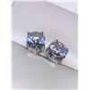 Image 2 : Solitaire Earring Set round Cut 1.25 Carat TW .925 Silver