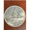 Image 1 : RARE 1957 Canada Silver Canoe Voyageur Dollar Coin