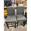 Image 1 : Set of 2 Upholstered Bar Stools