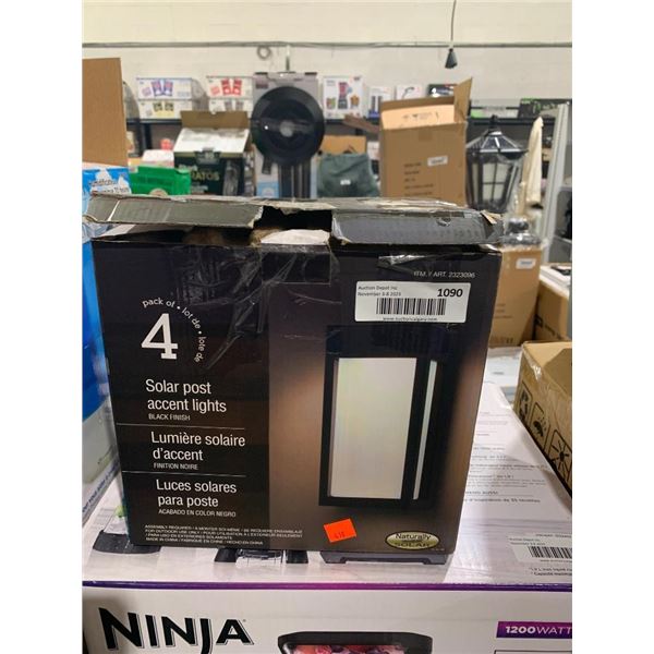 4 Pack Solar Post Accent Lights