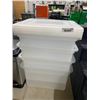 Lot of 4 Plastic Starge Totes with Lids