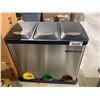 Songmics Pedal Bin 3 x 8L Metal Trash Bin