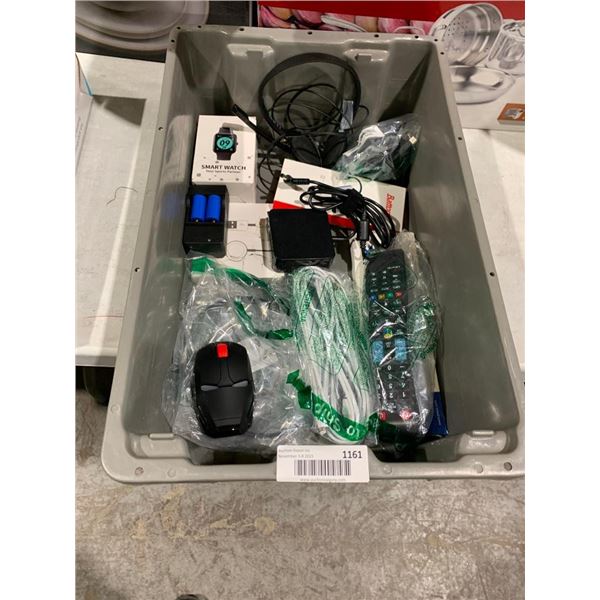 Bin Of Assorted Electronics - Bin Included
