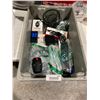 Image 1 : Bin Of Assorted Electronics - Bin Included