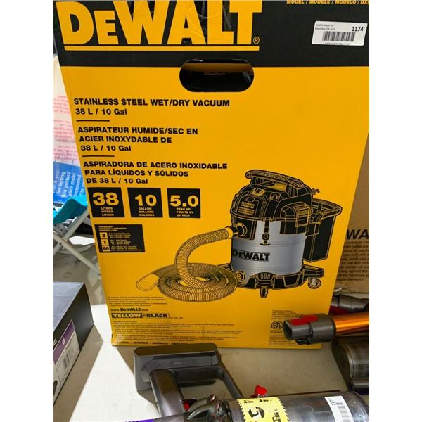 DeWalt Stainless Steel Wet / Dry Vacuum 38L