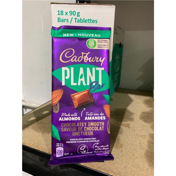Cadbury Plant Bar Made with Almonds Chocolatey Confection 18x90g