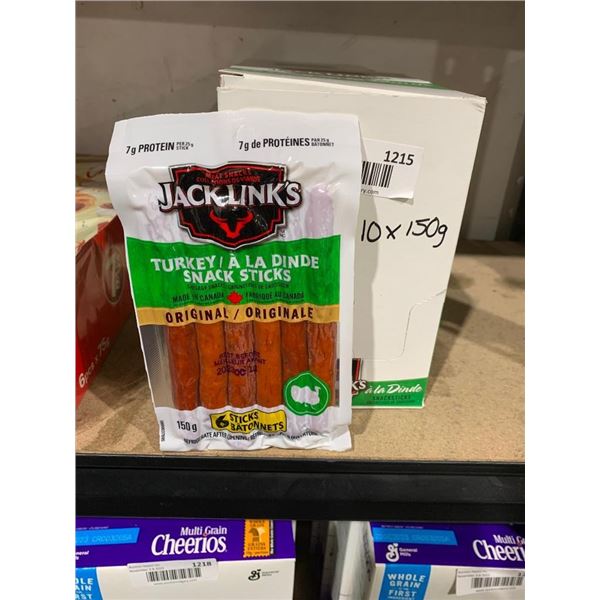 Jacklinks Turkey Snack Sticks Original 10 x 150g