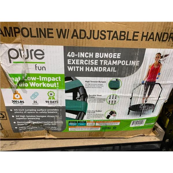 Oure Fun 40" Bungee exercise Trampoline with handrail