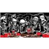 Image 5 : Bones Beer Pong Table with Holes -  This unique, edgy design with rockstar looking skeletons playing