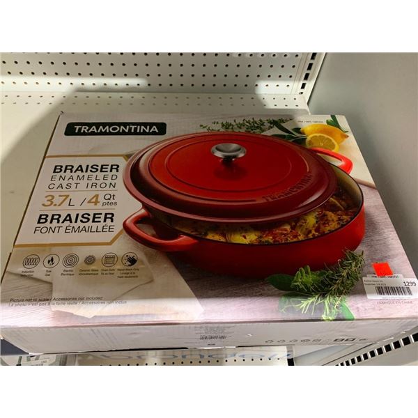 Tramontina Enameled Cast Iron Braiser 3.7L
