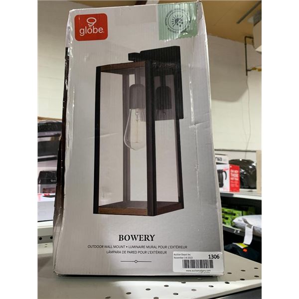 Globe Bowery Outdoor Wall Lamp