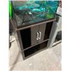 Image 2 : Topfin 25 Gallon Fish Tank with Filter, Canopy & Backdrop & Stand with Supply Storage - No Leaks & F