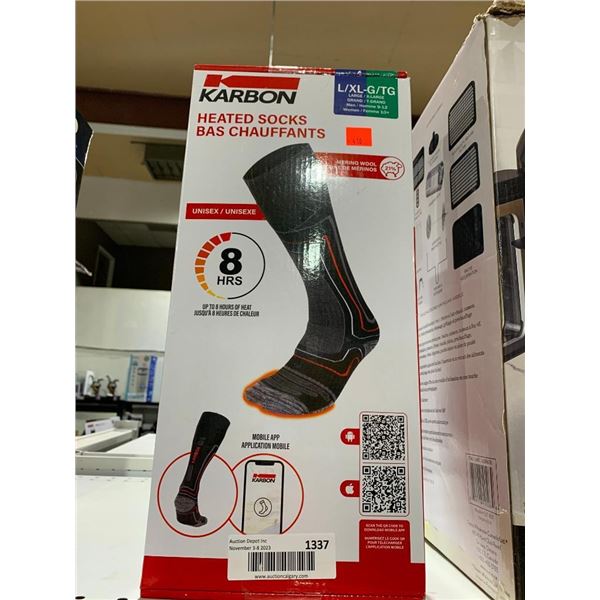 Karbon Size Large/X-Large - Heated Socks